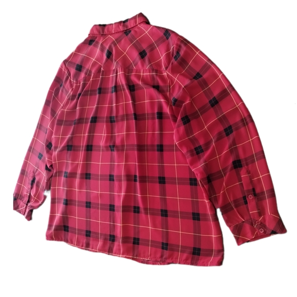 Torrid limited edition Betsey Johnson red plaid blouse - Picture 6 of 9